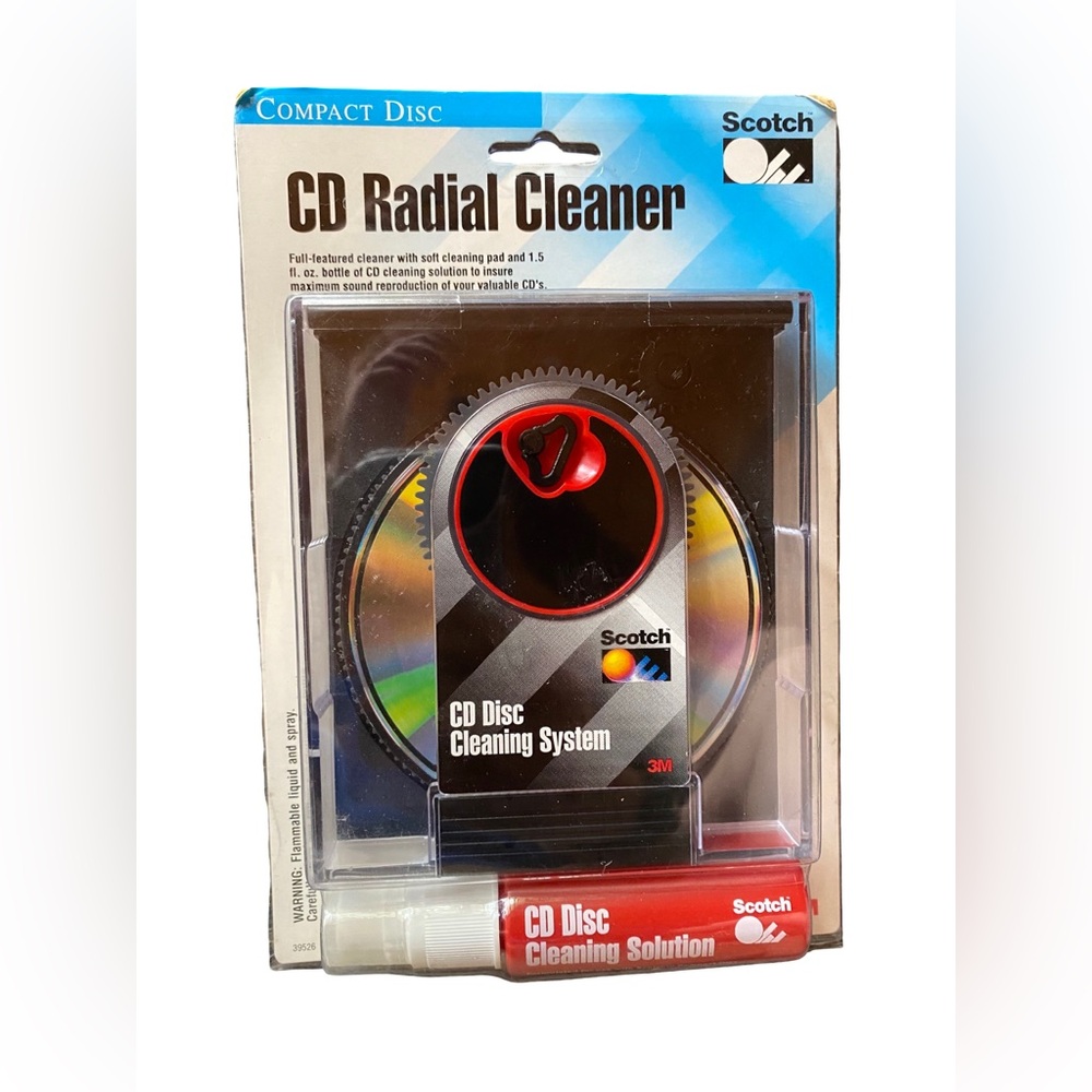 Scotch 3M CD Radial Cleaning System And Cleaning Solution Includes Pad *NEW*